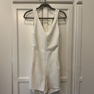 Black and White Stripe Romper
